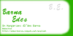 barna edes business card